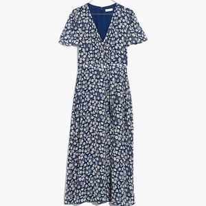 Madewell Wrap Front Midi Dress in French Floral